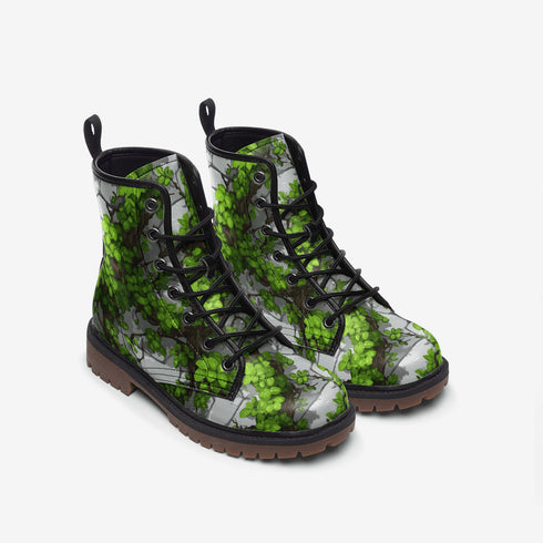 Creeping Vines Vegan Leather Lightweight boots - Books Worth Keeping